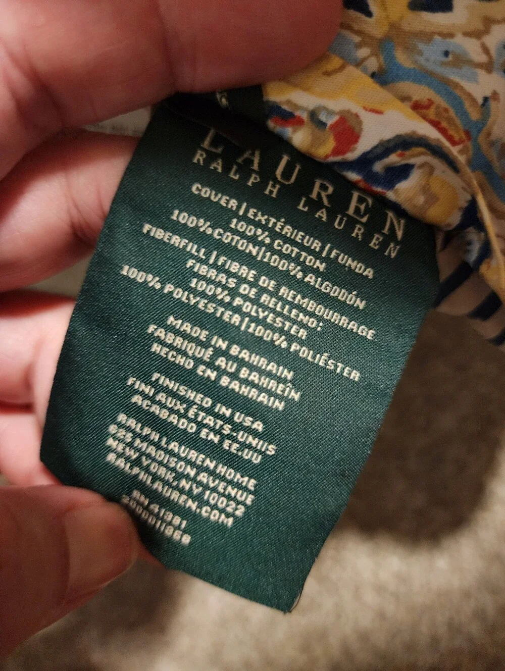 LRL Ralph Lauren Queen Ornamental Paisley Comforter 100% Cotton 94
